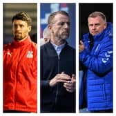 Paddy McCarthy, left, Gary Rowett, centre, and Mark Robins, right, are fancied for the Oxford job.