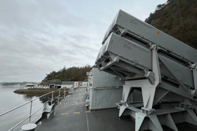 HMS Portland, a Royal Navy Type 23 Duke-class frigate, has had upgraded missiles installed, with other warships due the same Naval Strike Missile refit.