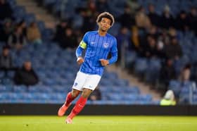 Pompey leading score Tayo Singerr grabbed his 13th goal of the season in the FA Youth Cup defeat to Leeds. Picture: Jason Brown/ProSportsImages