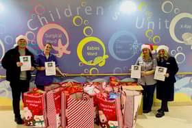 Christina Hunt helped collect toys for children at QA Hospital in memory of her nephew, Ollie Sweeney.