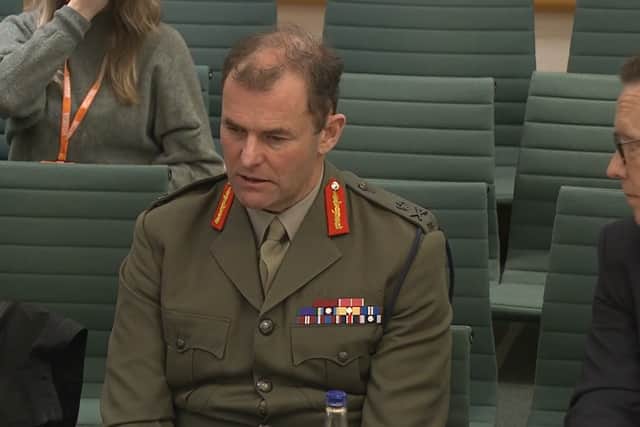 Lieutenant General Sir Robert Magowan KCB CBE defended the decision to decommission Royal Navy ships HMS Albion, Bulwark and Northumberland, but said problems still remained with the UK's capability.