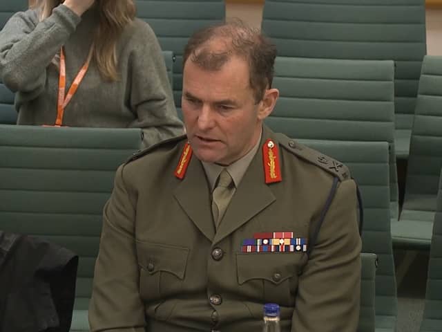 Lieutenant General Sir Robert Magowan KCB CBE defended the decision to decommission Royal Navy ships HMS Albion, Bulwark and Northumberland, but said problems still remained with the UK's capability.