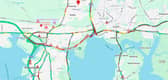 Traffic gridlock after a fuel spillage