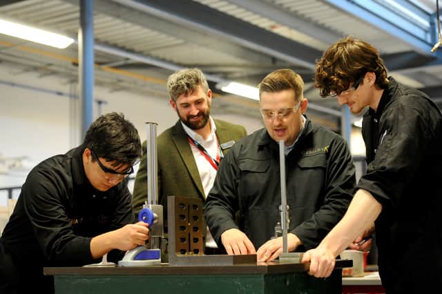 Pictured is: (second left) David Steer, government business director from StandardAero. Picture: Sarah Standing (251124-9492)