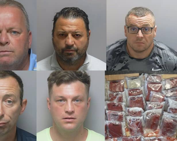 Seven members of a drug gang operating in Portsmouth, Southampton, and Weston-Super-Mare have been sentenced to more than 57 years in prison.