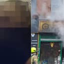 Residents are rescued from fire.