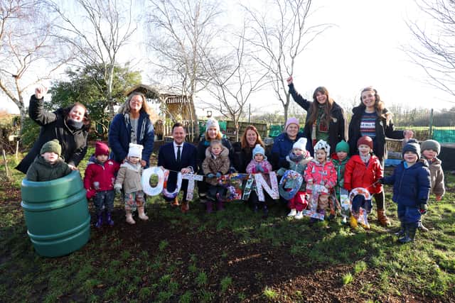 MP for Early Years Education Stephen Morgan pictured visiting the Little Bears Forest Preschool, Shore Avenue, Southsea. They are the first Portsmouth Preschool to be award Outstanding by Ofsted since, Stephen became minister for Early Years.Manager is Heather Smith.


Picture: Sam Stephenson.