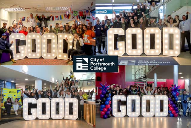 City of Portsmouth College has celebrated a good Ofsted report.