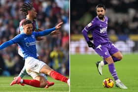 Jordan Williams (L) won't feature for Pompey on Boxing Day. Watford are hoping Imran Louza will return at Vicarage Road. (Image: Richard Martin-Roberts and George Wood/Getty Images)