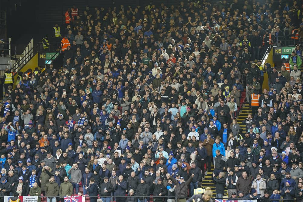 Pompey fans were in full voice as they backed their side in the Championship clash with Watford on Boxing Day.