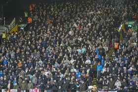 Pompey fans were in full voice as they backed their side in the Championship clash with Watford on Boxing Day.