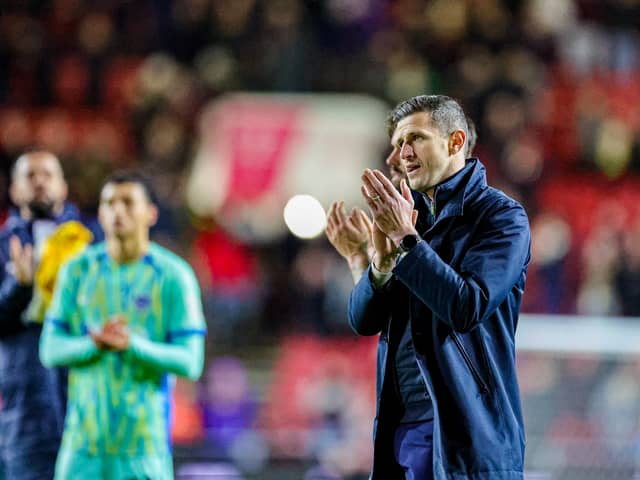 John Mousinho has defended his decision to drop key players to Pompey's bench against Bristol City. Picture: Nigel Keene/ProSportsImages