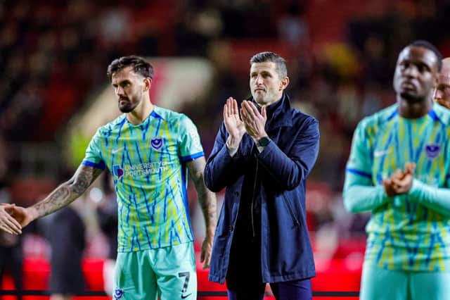 John Mousinho insists Bristol City was never a message to the owners - Pompey transfer plans are already in place. Picture: Nigel Keene/ProSportsImages