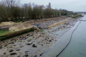 Sea defence works at Ports Creek, Portsmouth