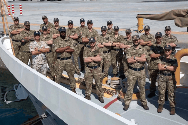 Commander David Armstrong front second from right deputy commander of the staff of CTF 150.