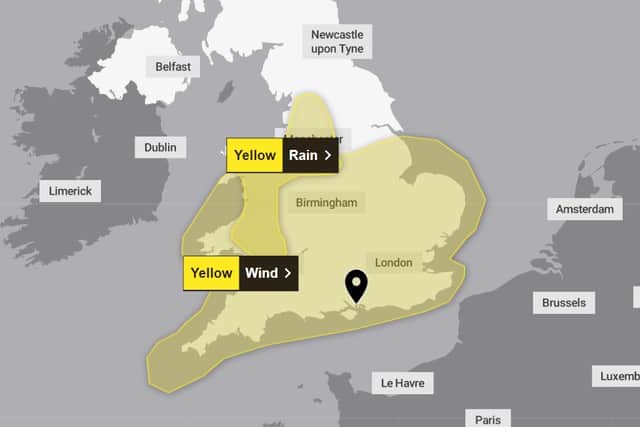 A yellow weather warning has been issued for a large portion of the country as strong winds are expected to arrive.