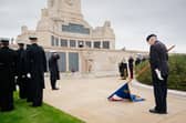 The Remembrance Sunday parade at Portsmouth Naval Memorial in Clarence Esplanade, Southsea.