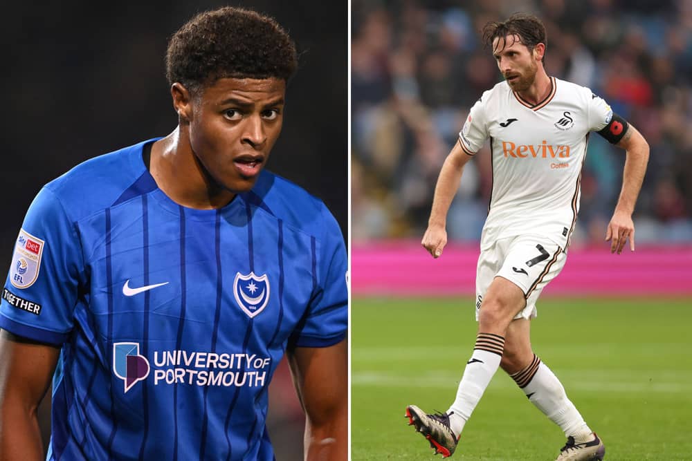 Kusini Yengi is still a couple of weeks away from returning from injury for Pompey. Joe Allen has a leg injury which will force him out of playing for Swansea City. 