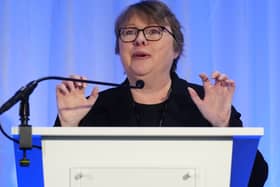 Shipbuilding jobs for the mysterious Type 83 destroyers are due to be secured for years, with a site being considered. Picture: Minister for defence procurement, Maria Eagle.