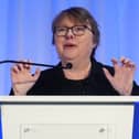 Shipbuilding jobs for the mysterious Type 83 destroyers are due to be secured for years, with a site being considered. Picture: Minister for defence procurement, Maria Eagle.