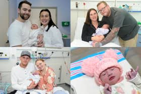 Three babies were delivered on New Year's Day at Queen Alexandra Hospital in Cosham.