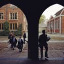 Pupils at Winchester College, one of the UK's most famous private schools 