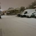 Snow falls in Basingstoke.