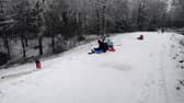 Daredevils have wasted no time in making the most of the snow, after Leeds awoke to a frosty winter wonderland.
