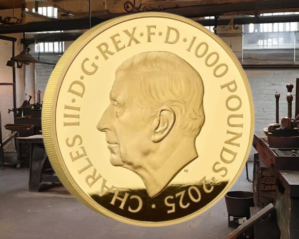The £1,000 coin is made from solid fine gold