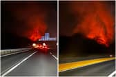 The fire was visible on the M27 on Friday, January 3.