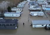 View of the flooding at Proctor's Pleasure Park near Barrow upon Soar, Leicestershire.