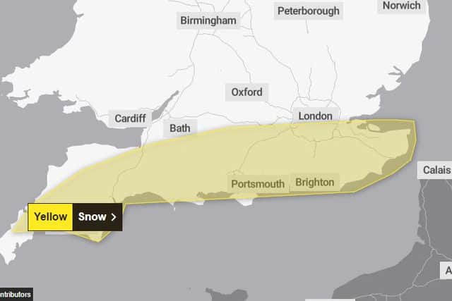 Yellow weather warning for January 8