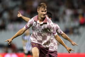 Pompey are reportedly chasing Brisbane Roar's Thomas Waddingham. Pic: Getty.