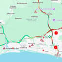 A27 traffic gridlock in East Sussex
