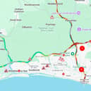 A27 traffic gridlock in East Sussex