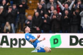 Pompey rivals Derby County are said to be leading the way for in-demand Aston Villa attacker Louie Barry. Pic: Getty.