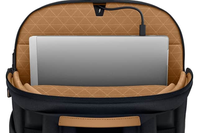 The interior of the Dell Ecoloop is plush.