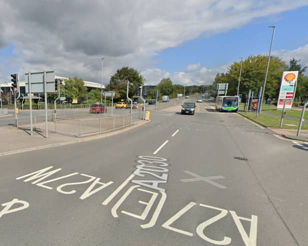 The incident happened outside the Shell garage on the Eastern Road in Farlington.