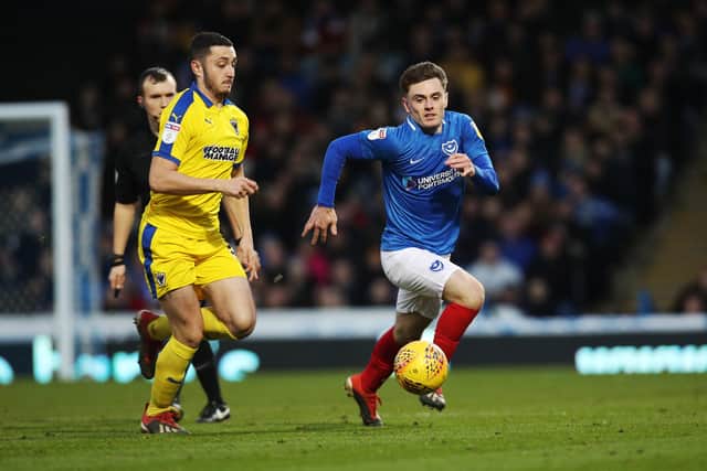 Former Pompey favourite Ben Thompson is now chasing the League Two title.
