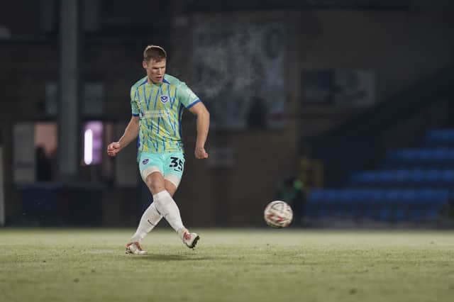 Rob Atkinson made his first start since February 2023 in Pompey's 2-0 defeat at Wycombe. Picture: Jason Brown/ProSportsImages