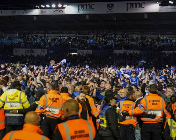 Pompey have concerns over a points loss if fans repeat the Barnsley pitch invasion in April