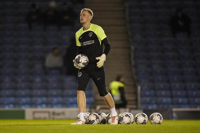 Ryan Schofield made six appearances for Pompey in 2023-24, all coming in cup competitions. Picture: Jason Brown/ProSportsImages