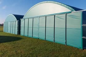 Example of the PVC hangars to be used at Solent Airport