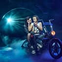 Katie Tonkinson as Raven & Glenn Adamson as Strat in BAT OUT OF HELL, credit Chris Davis Studio