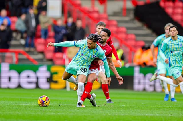 John Mousinho believes the uncomfortable reaction from some away fans towards Sammy Silvera at Bristol City prompted the end of his Pompey loan spell. Picture: Nigel Keene/ProSportsImages