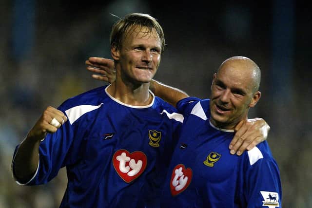Teddy Sheringham, left, with former Blues team-mate Steve Stone