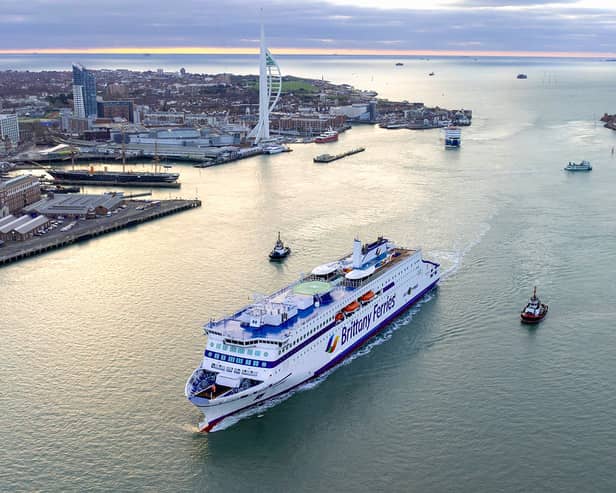 Brittany Ferries' newest vessel, the LNG-powered Saint Malo,  sailed into Portsmouth for the first time earlier this year.