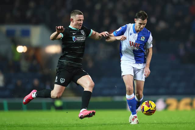Pompey were aggrieved that they didn't get a penalty for a foul on Colby Bishop. Blackburn Rovers scored straight after the appeals were waved away.