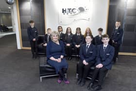 Horndean Technology College in Barton Cross, Horndean, have received a positive result in their recent Ofsted report.

Pictured is: Headteacher Julie Summerfield with some of the pupils.Picture: Sarah Standing (140125-8401)