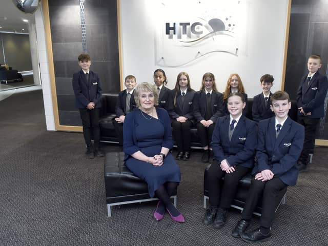 Horndean Technology College in Barton Cross, Horndean, have received a positive result in their recent Ofsted report.

Pictured is: Headteacher Julie Summerfield with some of the pupils.Picture: Sarah Standing (140125-8401)